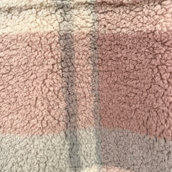 Thread & Supply Plaid Quarter Zip Teddy Pullover, Size XS - Picture 8 of 11